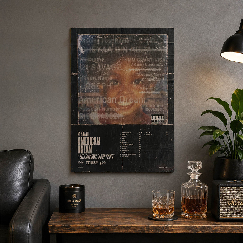 21 Savage Wood Print by OnWood Australia