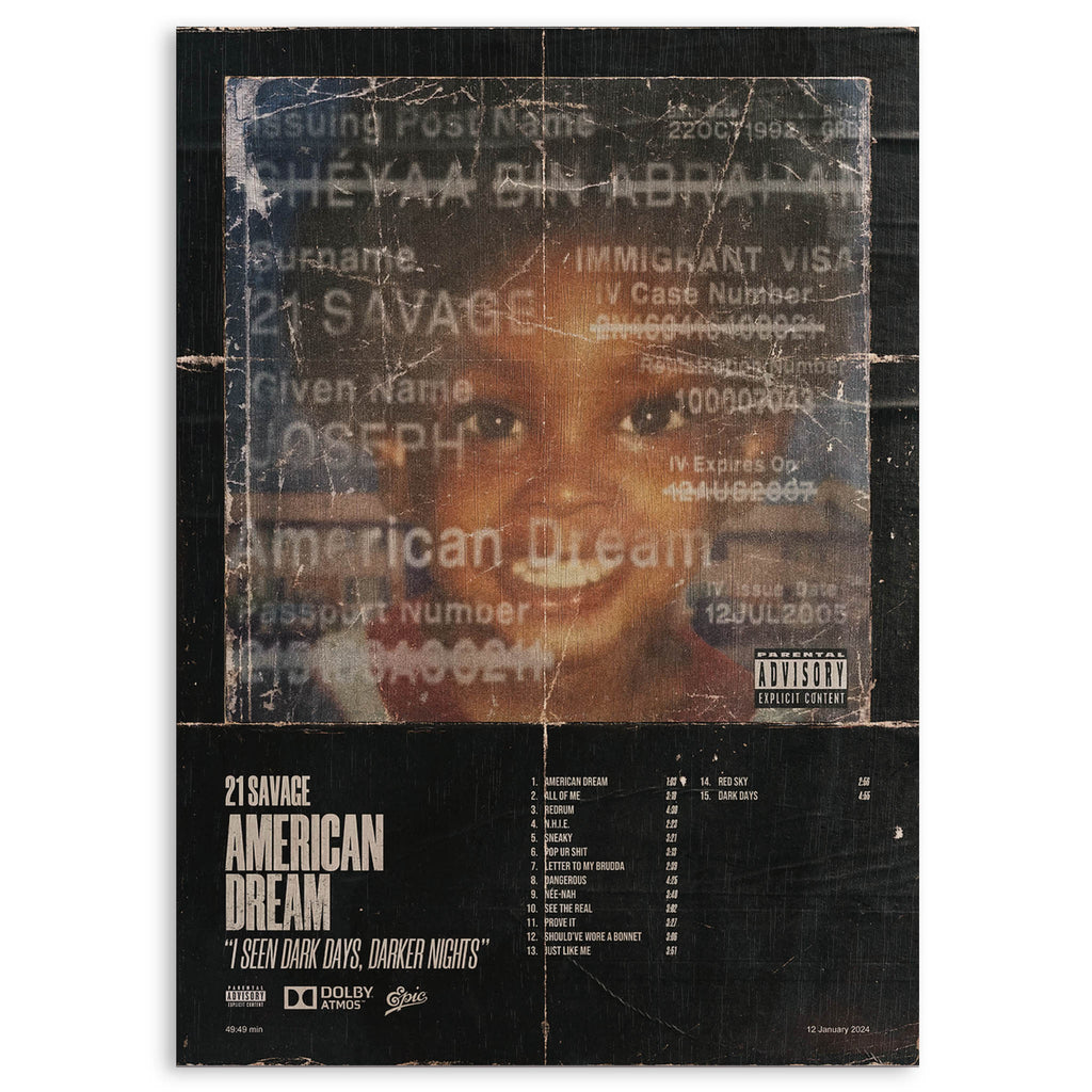 21 Savage Wood Print by OnWood Australia