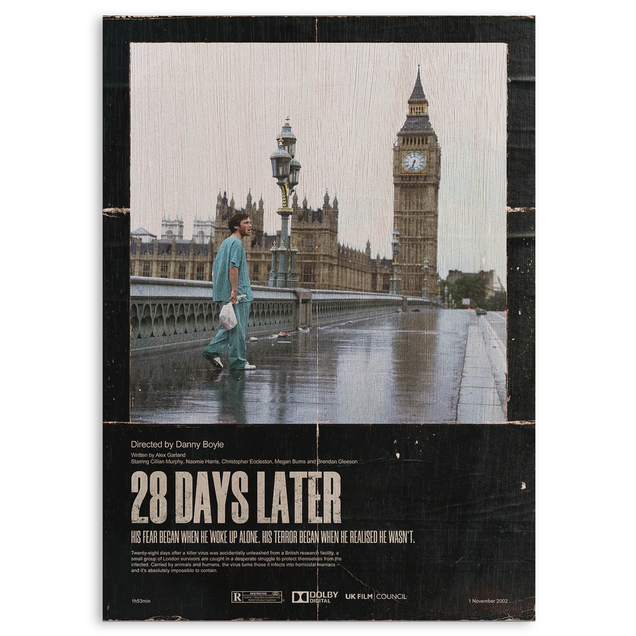 28 Days Later Wood Print by OnWood Australia