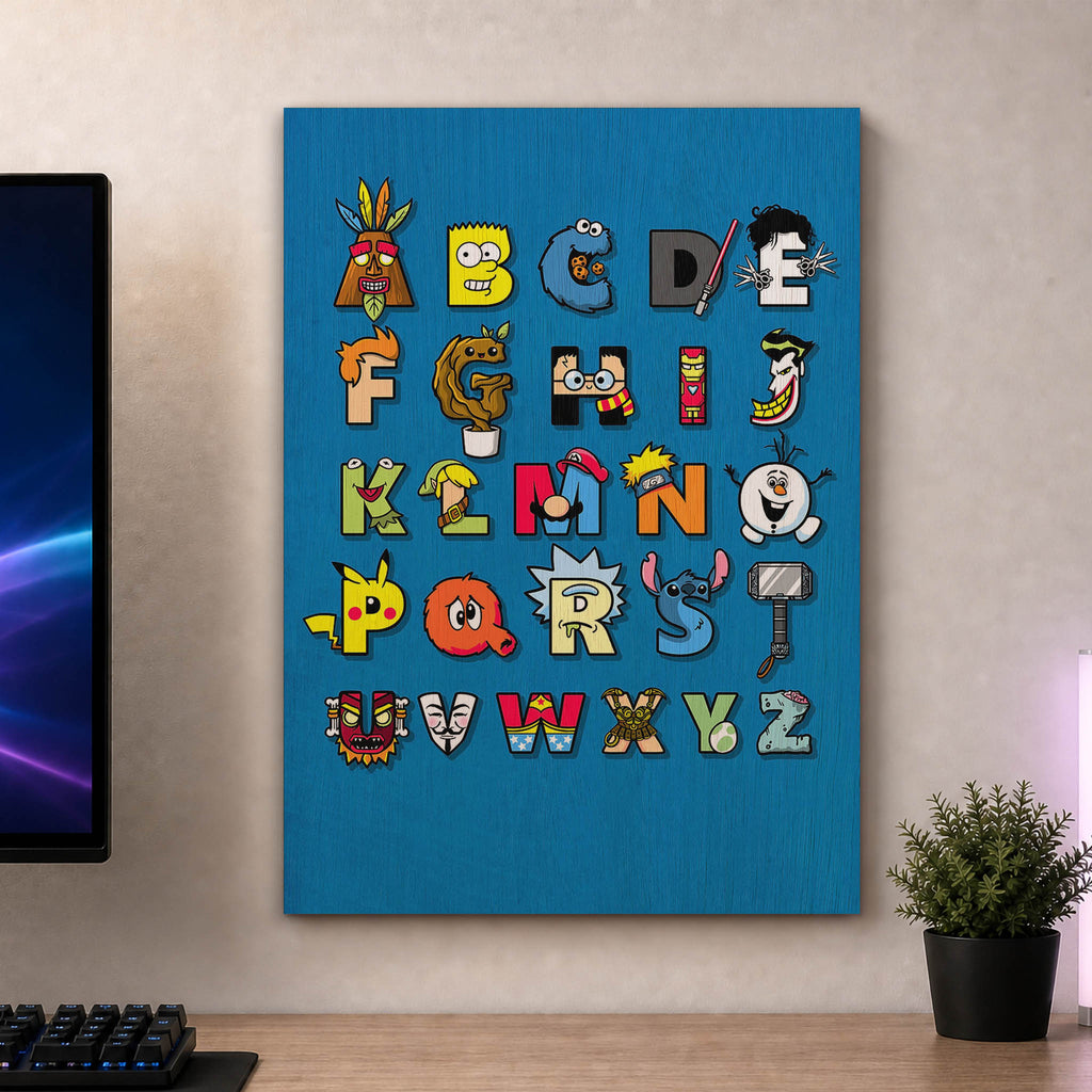 ABC Wood Print by OnWood Australia