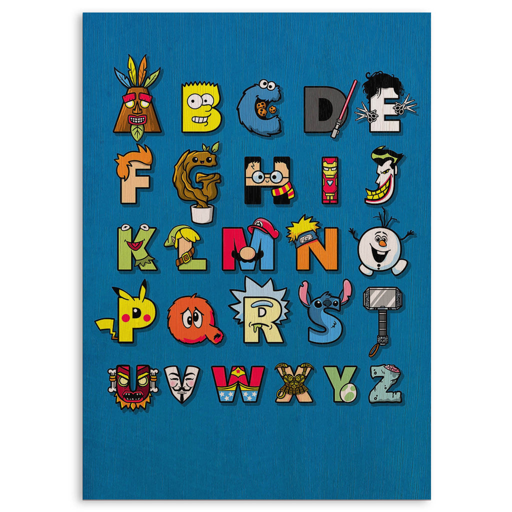 ABC Wood Print by OnWood Australia