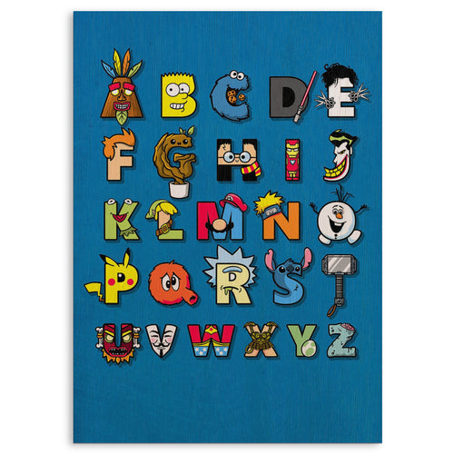 ABC Wood Print by OnWood Australia