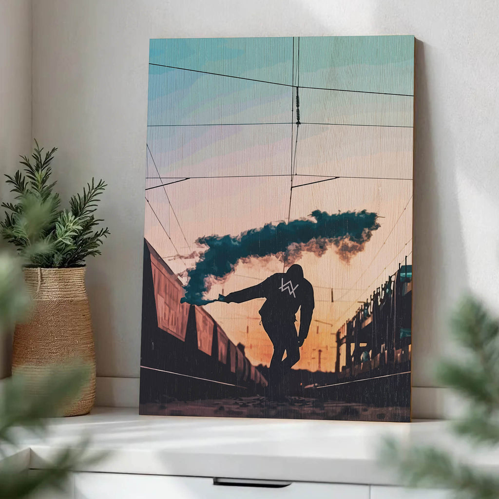Alan Walker Wood Print by OnWood Australia
