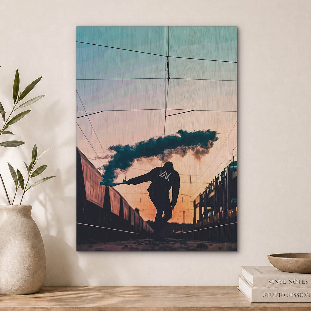 Alan Walker Wood Print by OnWood Australia