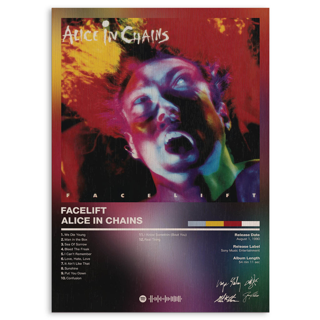 Alice in Chains Facelift Wood Print by OnWood Australia