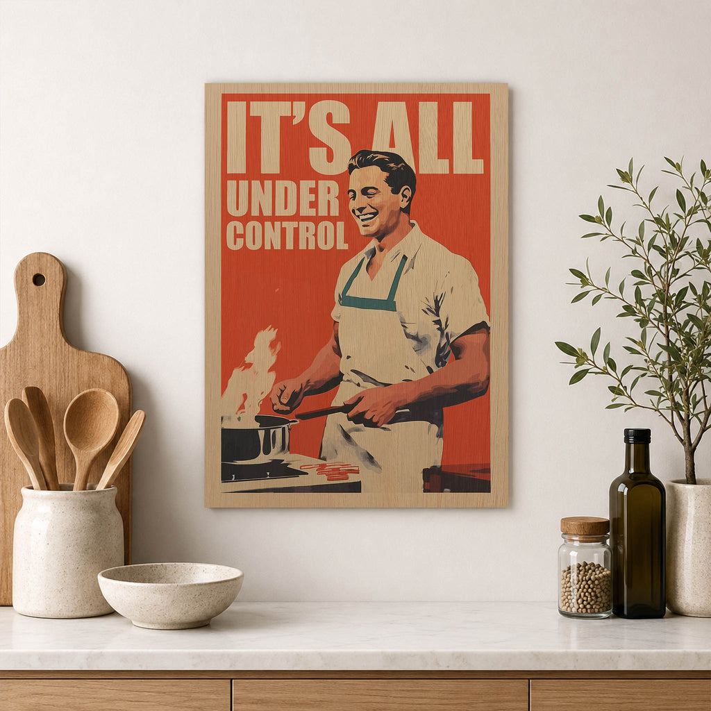 All Under Control Wood Print by OnWood Australia