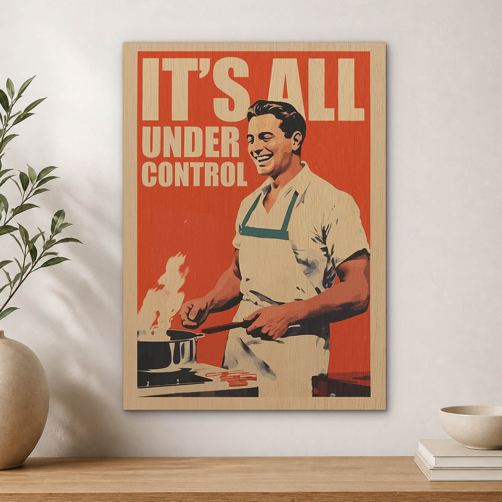 All Under Control Wood Print by OnWood Australia