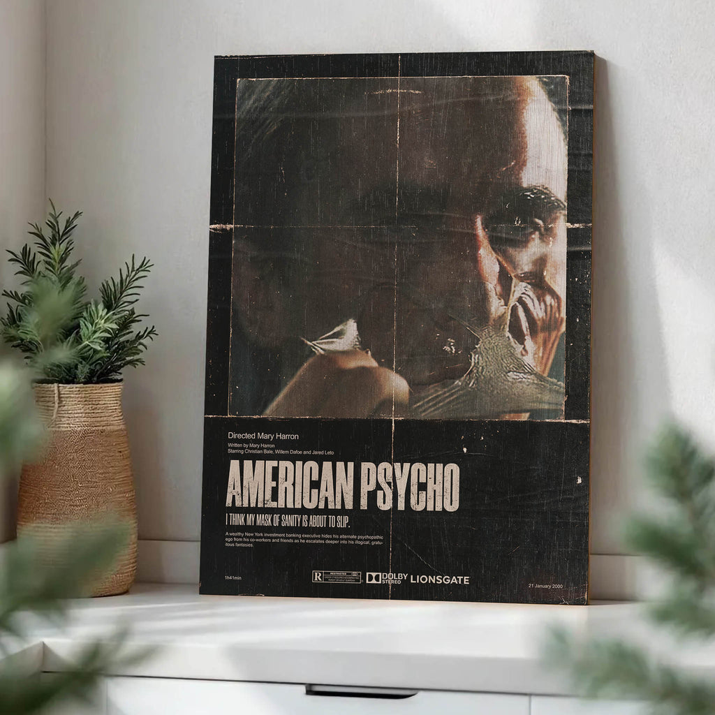 American Psycho Wood Print by OnWood Australia