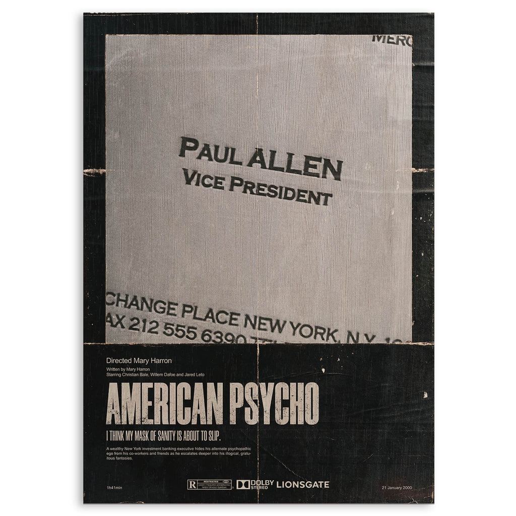 American Psycho Wood Print by OnWood Australia