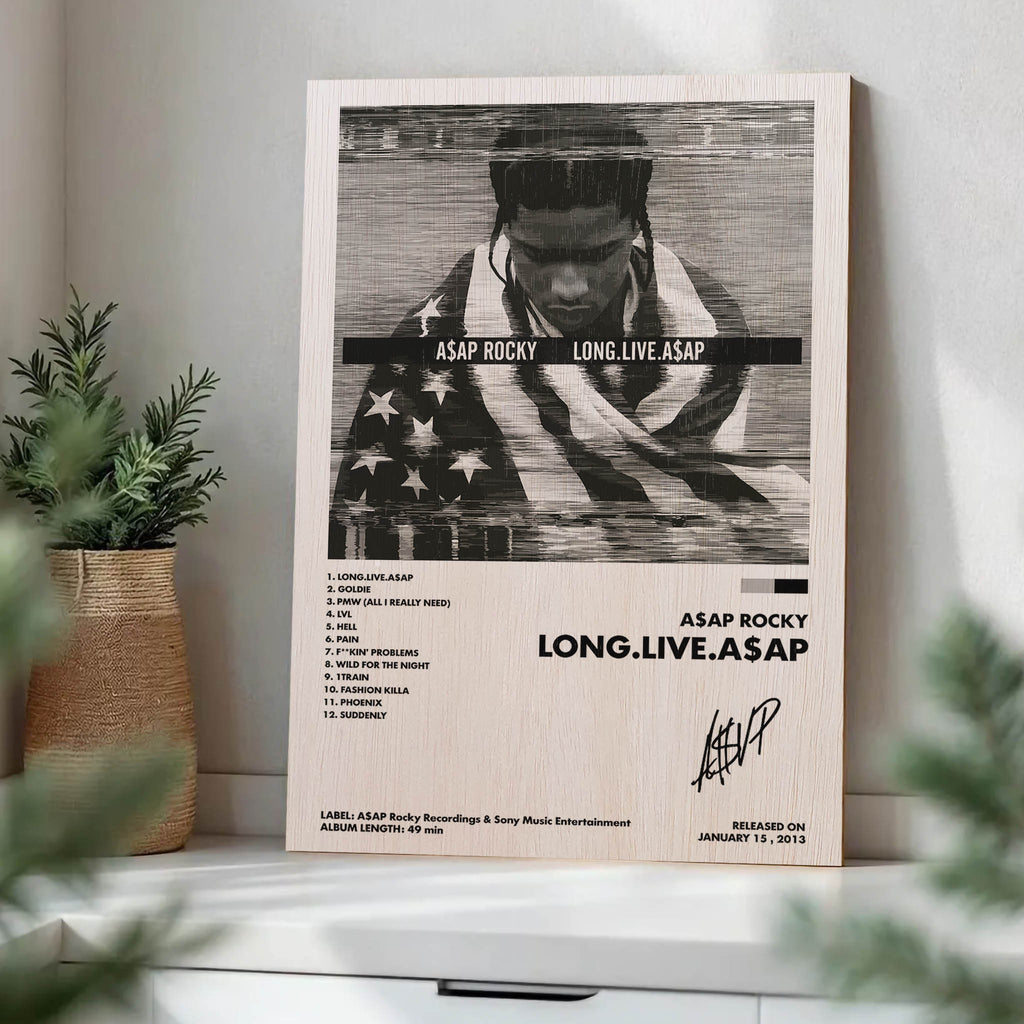 ASAP Rocky Long Live ASAP Wood Print by OnWood Australia