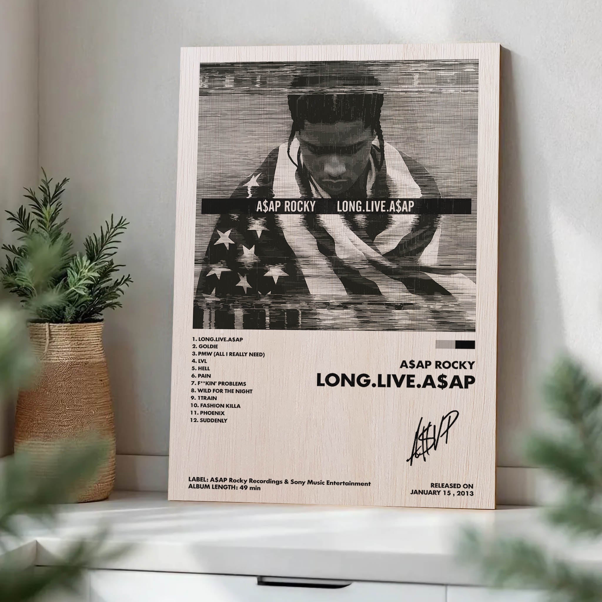 ASAP Rocky Long Live ASAP Wood Print by OnWood Australia