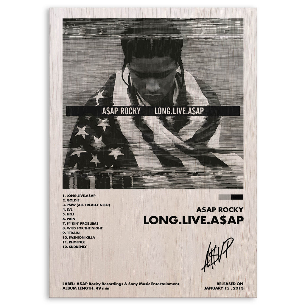 ASAP Rocky Long Live ASAP Wood Print by OnWood Australia