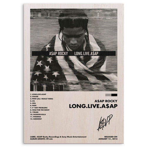 ASAP Rocky Long Live ASAP Wood Print by OnWood Australia