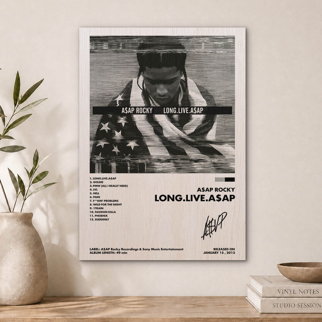 ASAP Rocky Long Live ASAP Wood Print by OnWood Australia