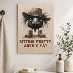 Aussie Magpie Bathroom Wood Print by OnWood Australia