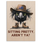 Aussie Magpie Bathroom Wood Print by OnWood Australia