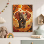 Autumn Elephant Wood Print by OnWood Australia