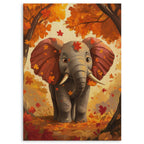 Autumn Elephant Wood Print by OnWood Australia