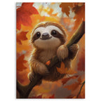 Autumn Sloth Wood Print by OnWood Australia