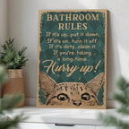 Bathroom Rules Wood Print by OnWood Australia