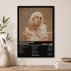 Billie Eilish Happier Than Ever Wood Print by OnWood Australia