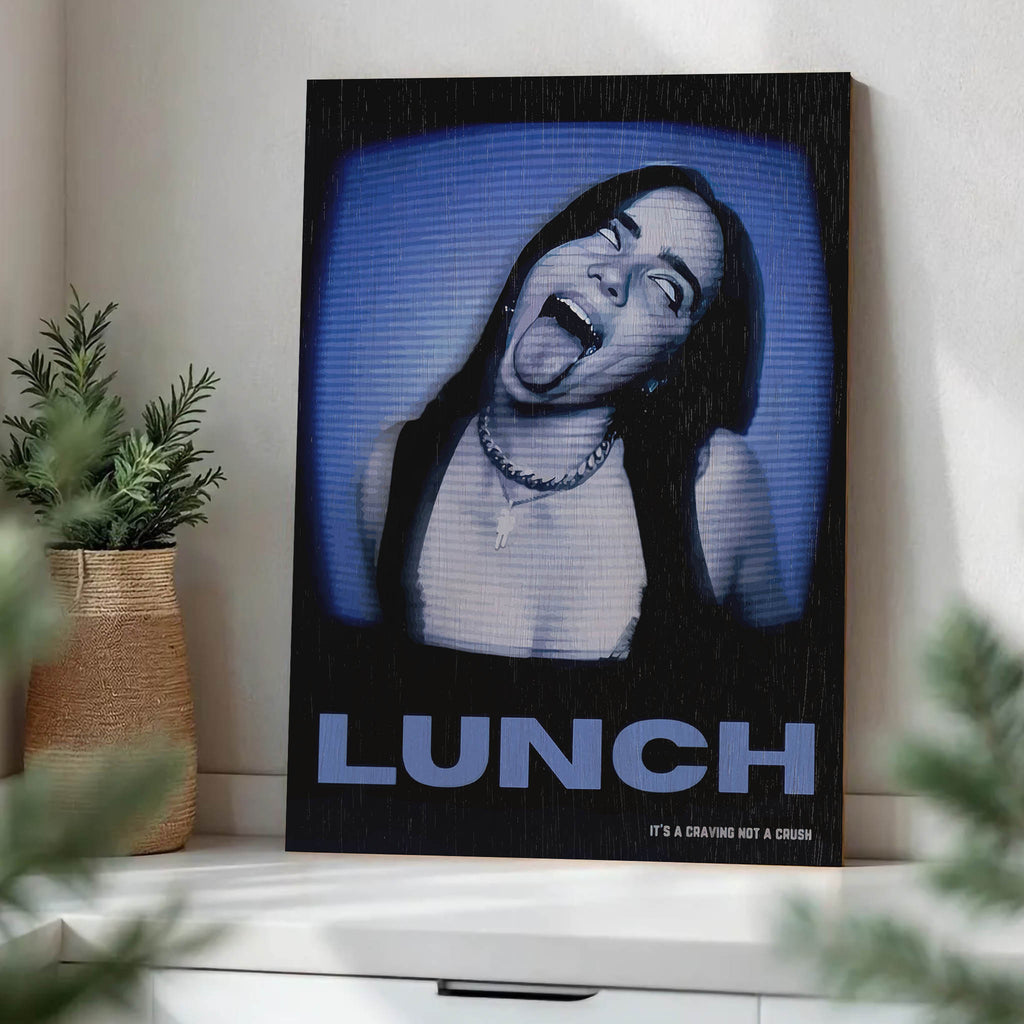 Billie Eilish Lunch Wood Print by OnWood Australia