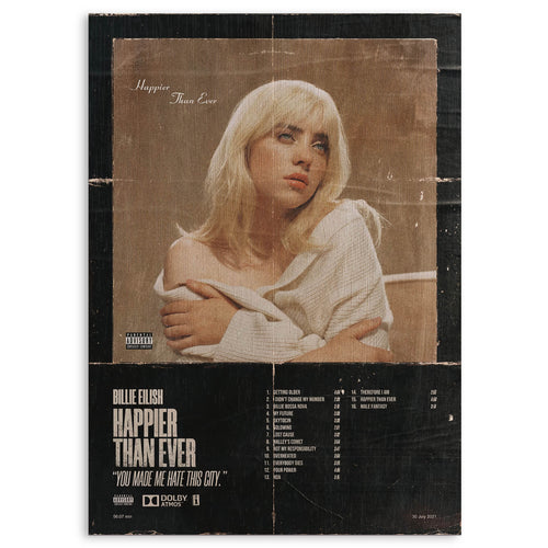 Billie Eilish Wood Print by OnWood Australia