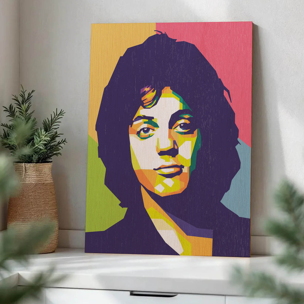 Billy Joel Wood Print by OnWood Australia