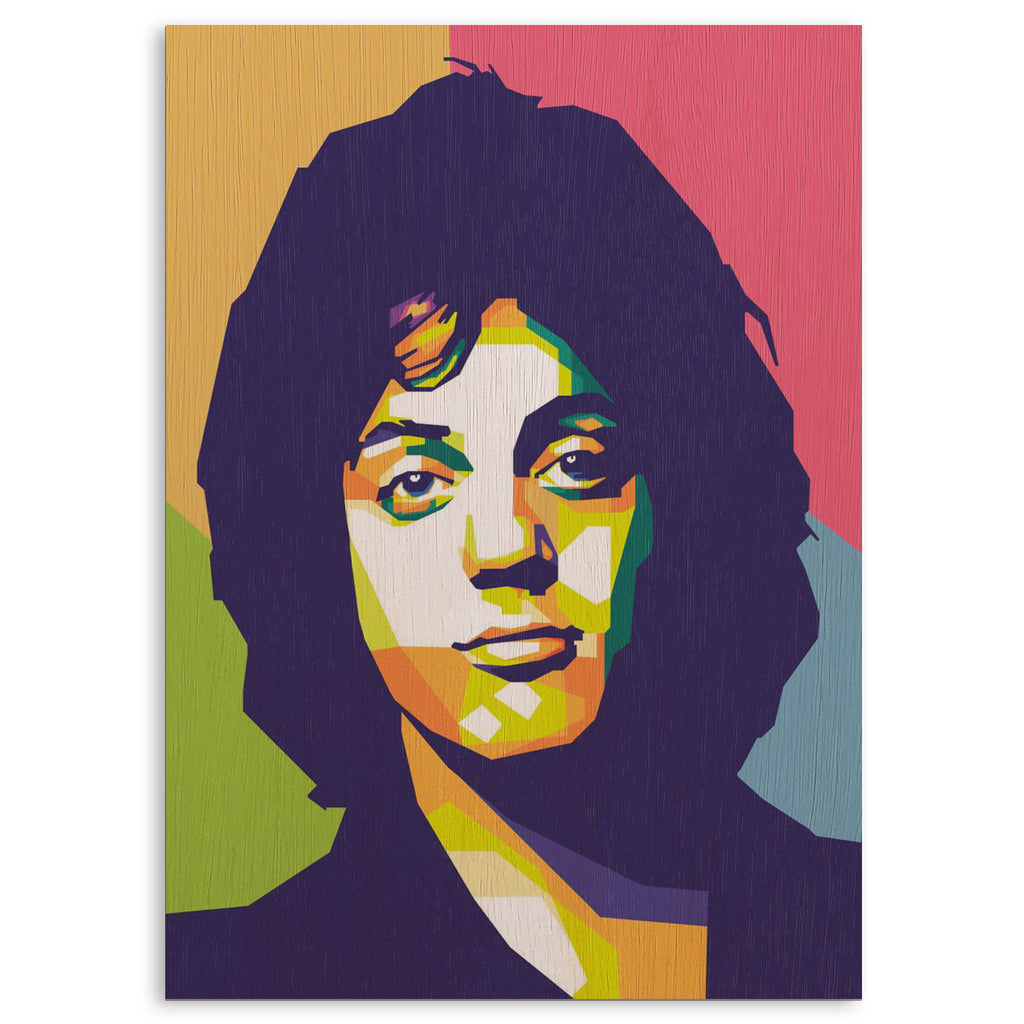 Billy Joel Wood Print by OnWood Australia