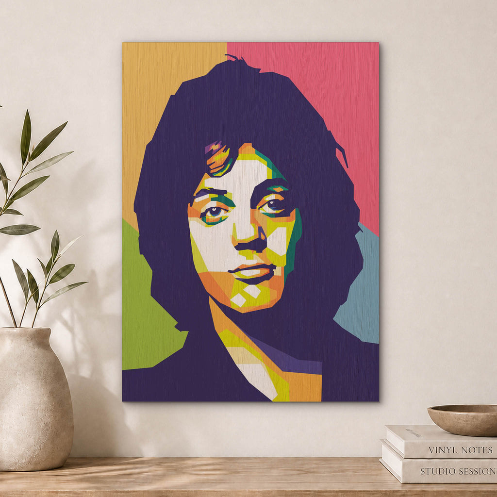 Billy Joel Wood Print by OnWood Australia