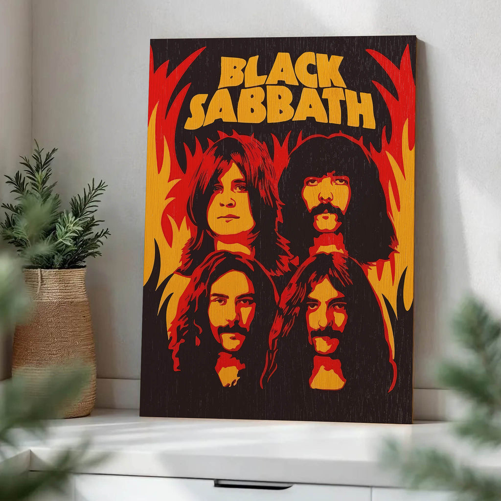 Black Sabbath Wood Print by OnWood Australia