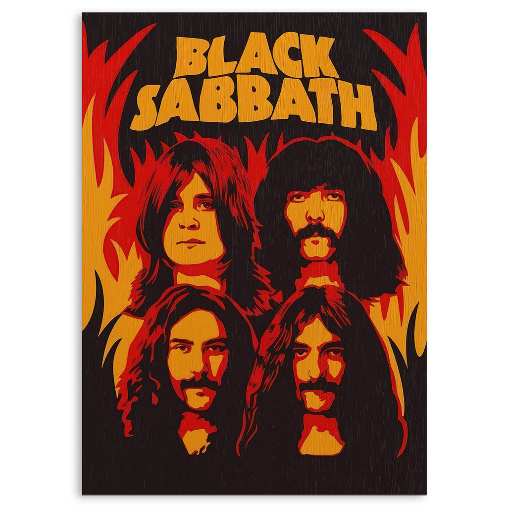 Black Sabbath Wood Print by OnWood Australia