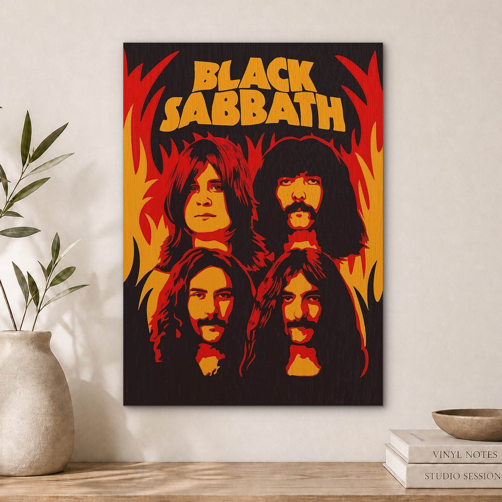 Black Sabbath Wood Print by OnWood Australia