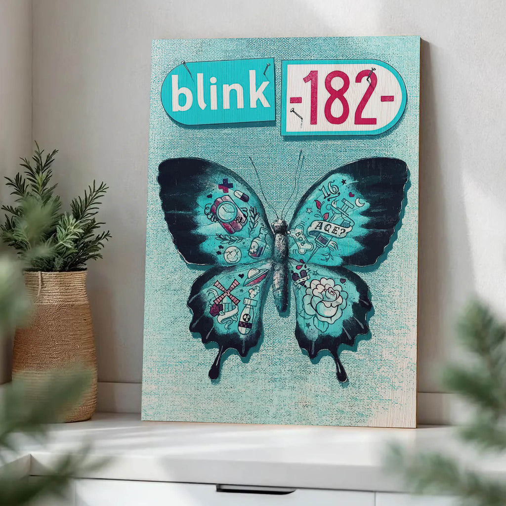 Blink 182 Wood Print by OnWood Australia
