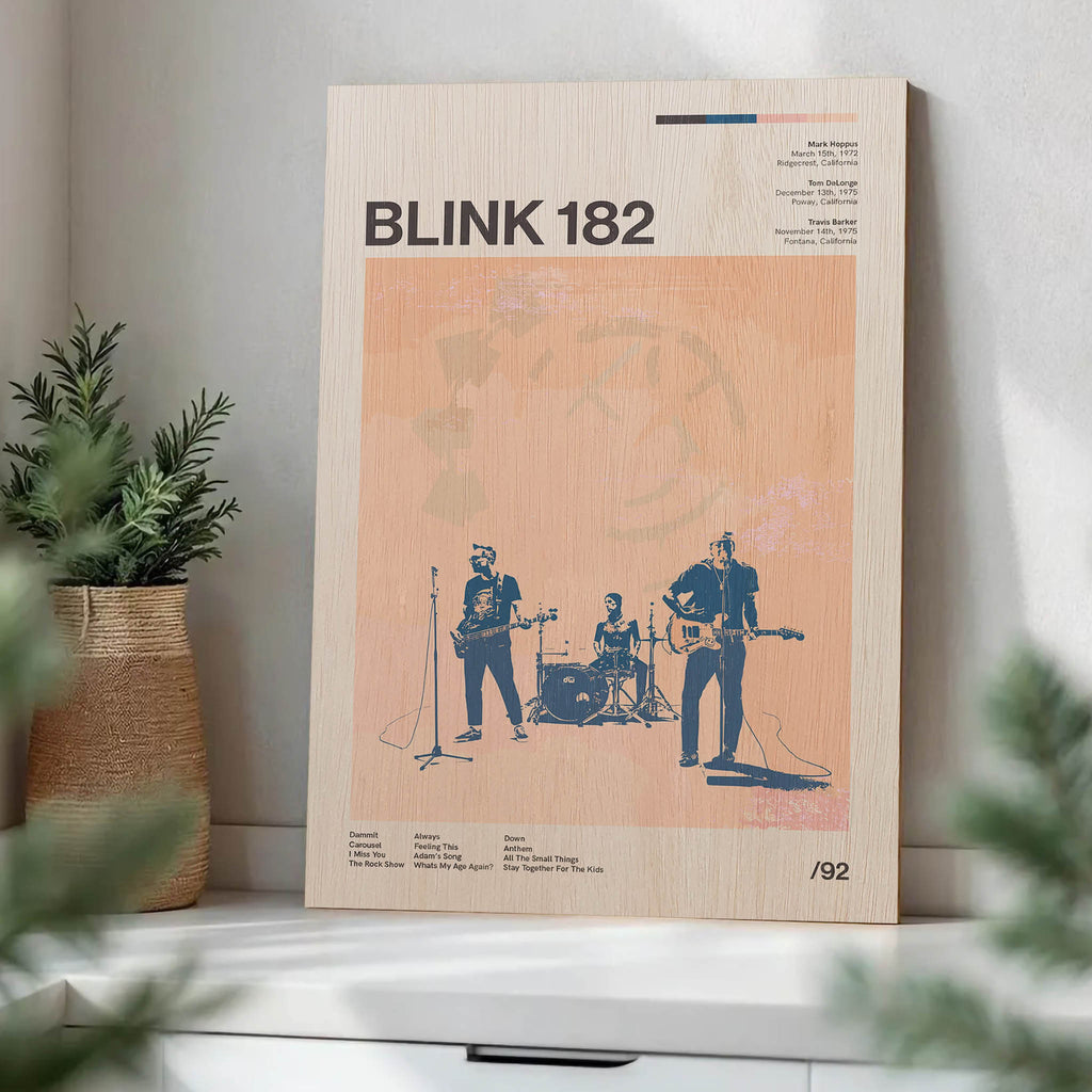Blink 182 Wood Print by OnWood Australia