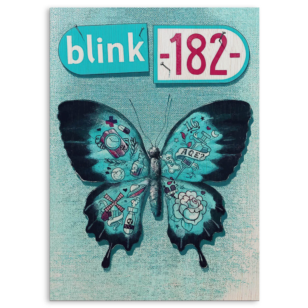 Blink 182 Wood Print by OnWood Australia