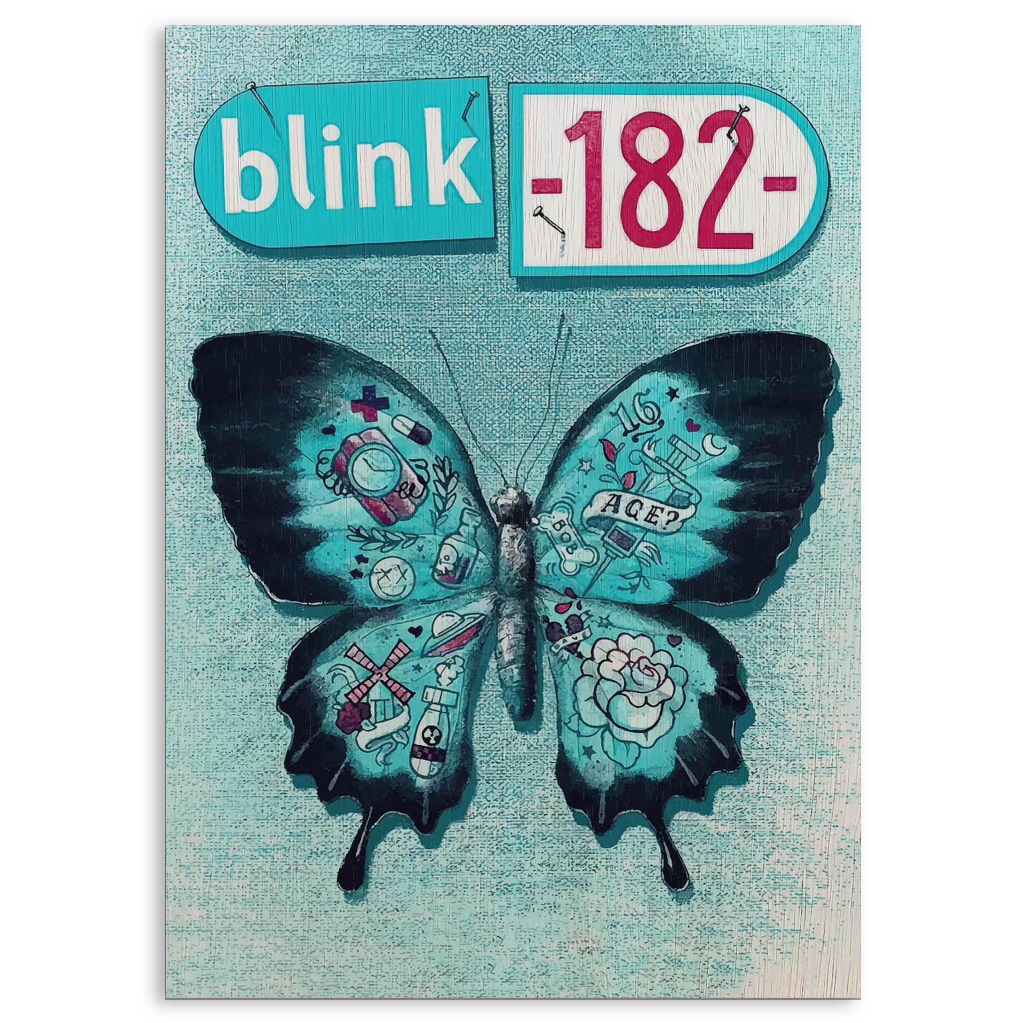 Blink 182 Wood Print by OnWood Australia