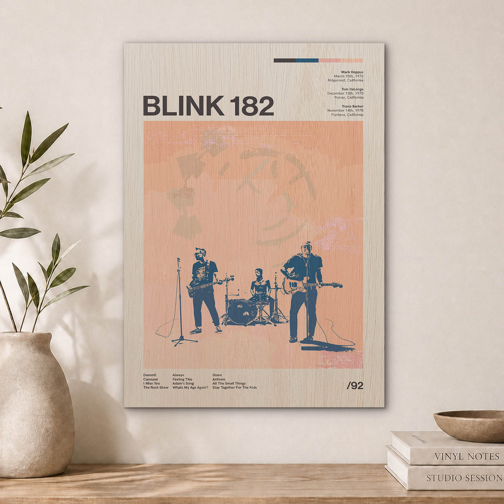 Blink 182 Wood Print by OnWood Australia
