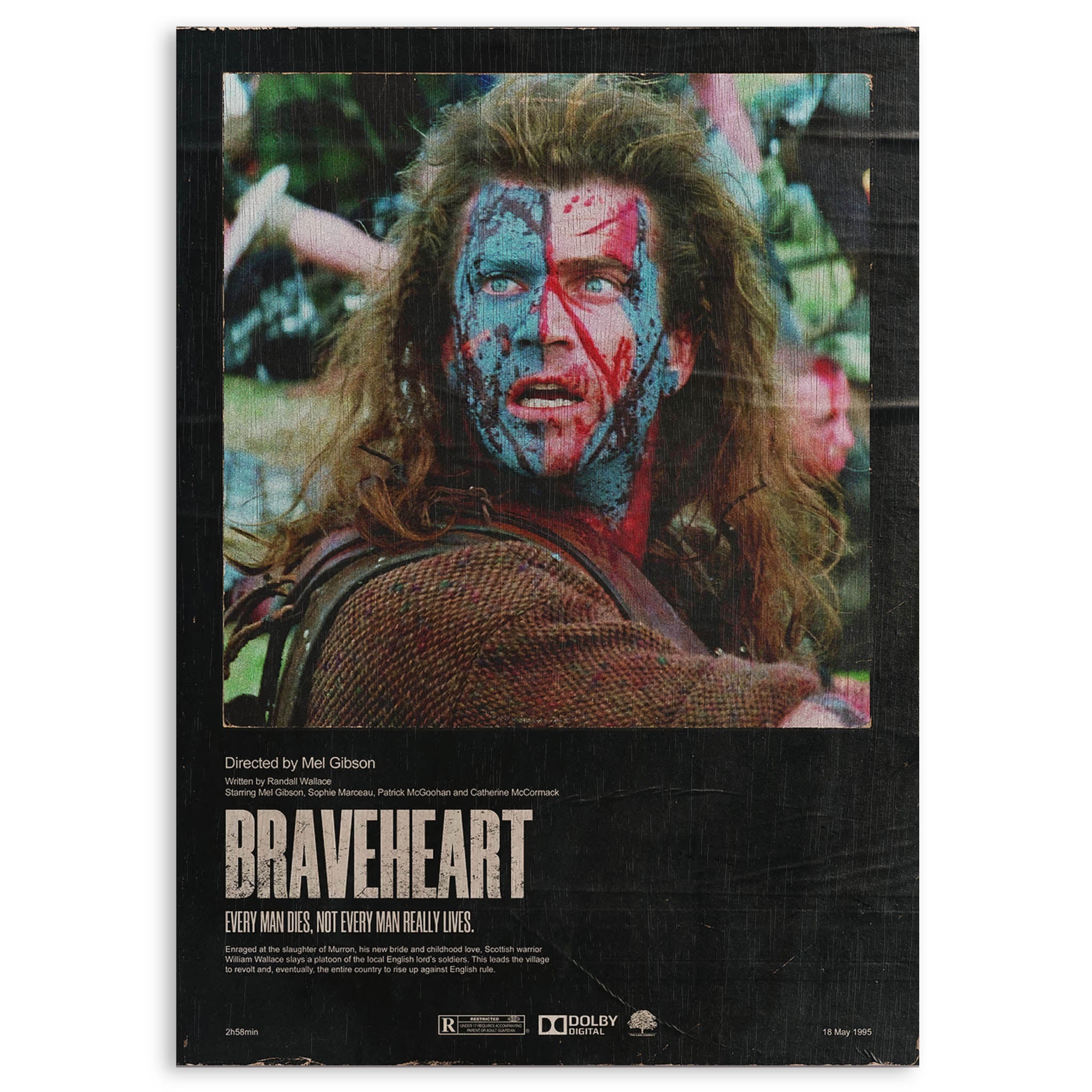 Braveheart Wood Print by OnWood Australia
