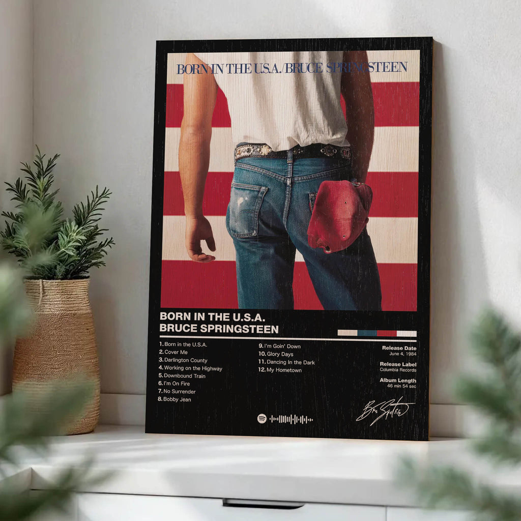Bruce Springsteen Born in the USA Wood Print by OnWood Australia