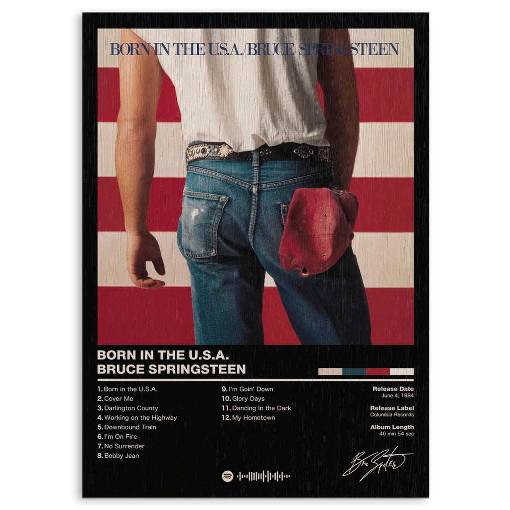 Bruce Springsteen Born in the USA Wood Print by OnWood Australia