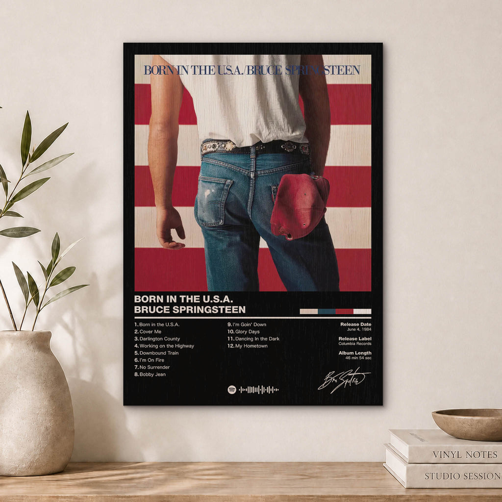 Bruce Springsteen Born in the USA Wood Print by OnWood Australia