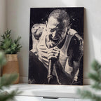 Chester Bennington Wood Print by OnWood Australia