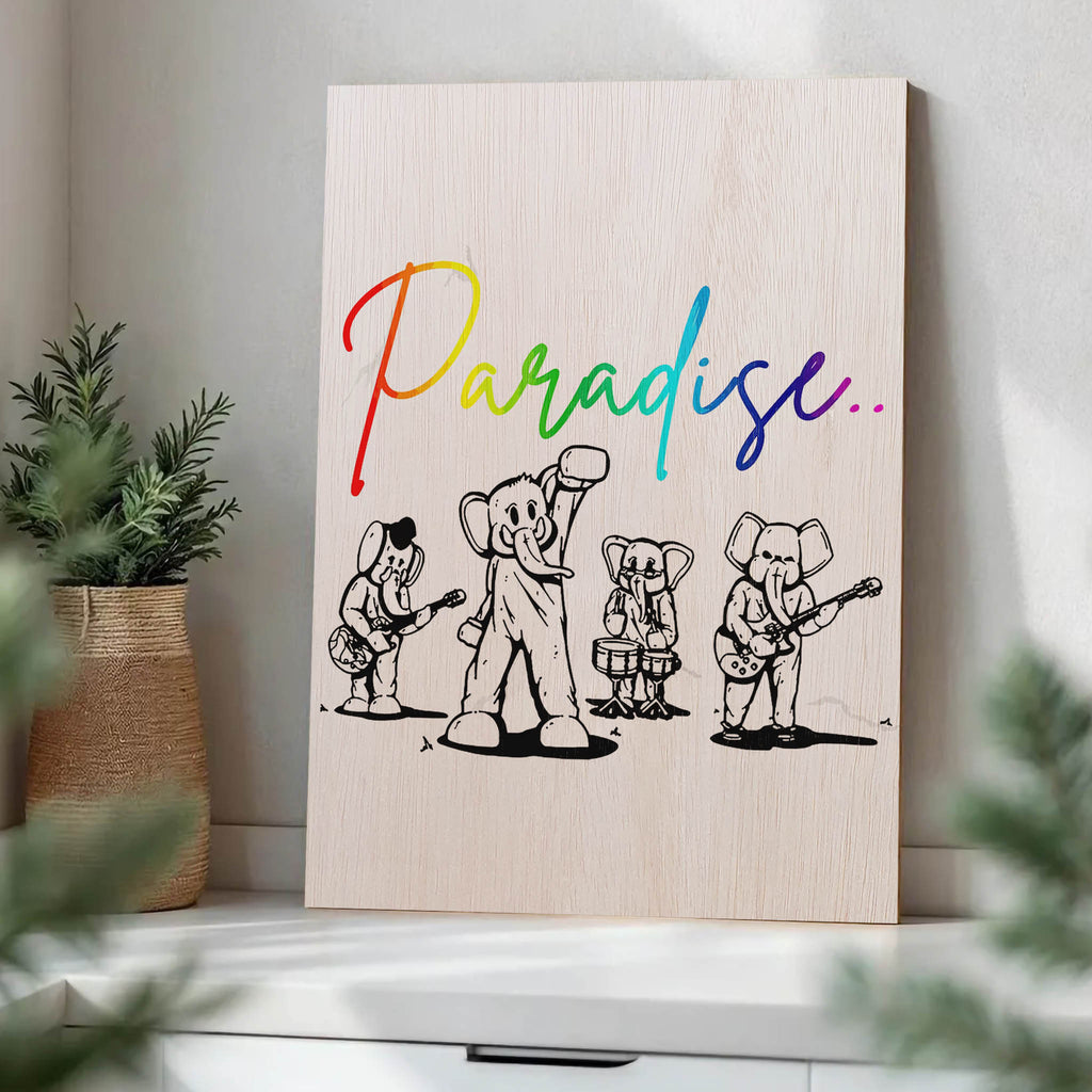 Coldplay Paradise Wood Print by OnWood Australia
