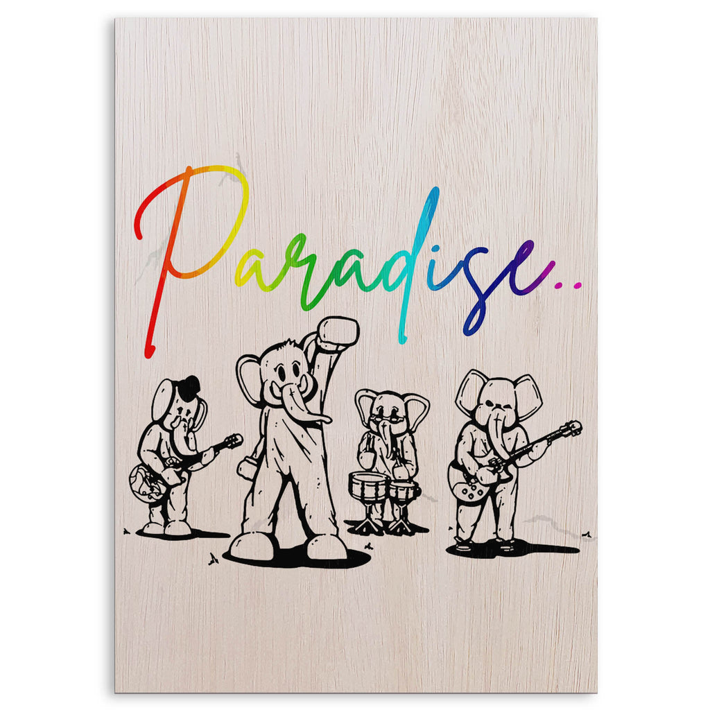 Coldplay Paradise Wood Print by OnWood Australia