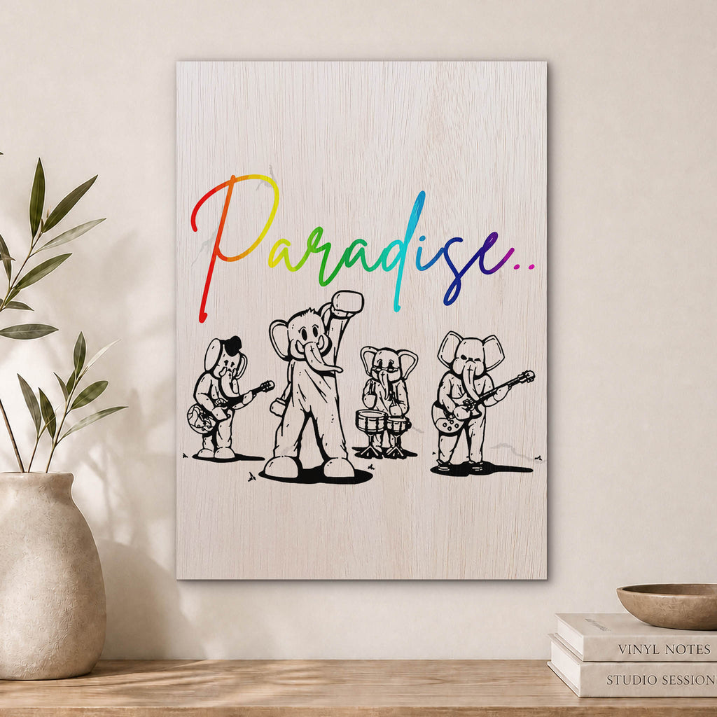 Coldplay Paradise Wood Print by OnWood Australia