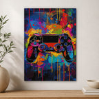 Colorful Gaming Controller Wood Print by OnWood Australia