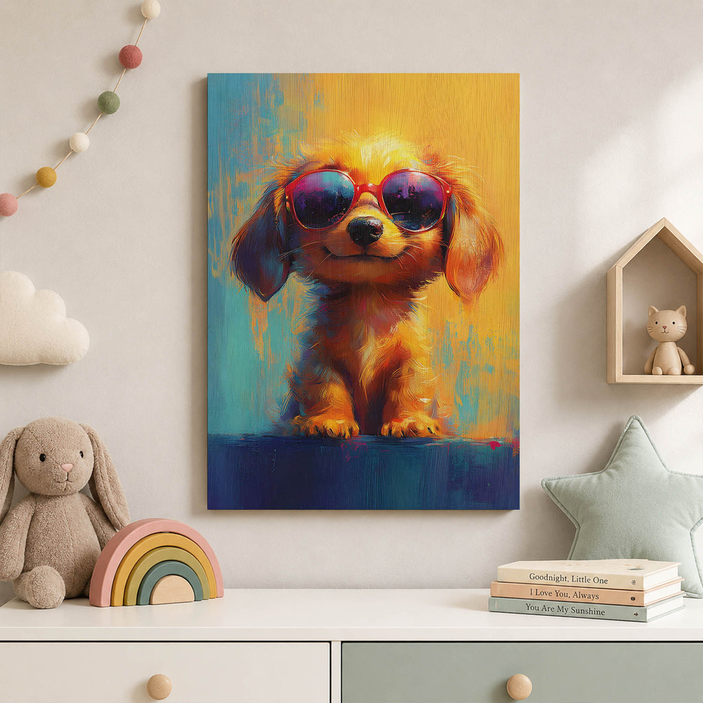 Cool Dog Wood Print by OnWood Australia