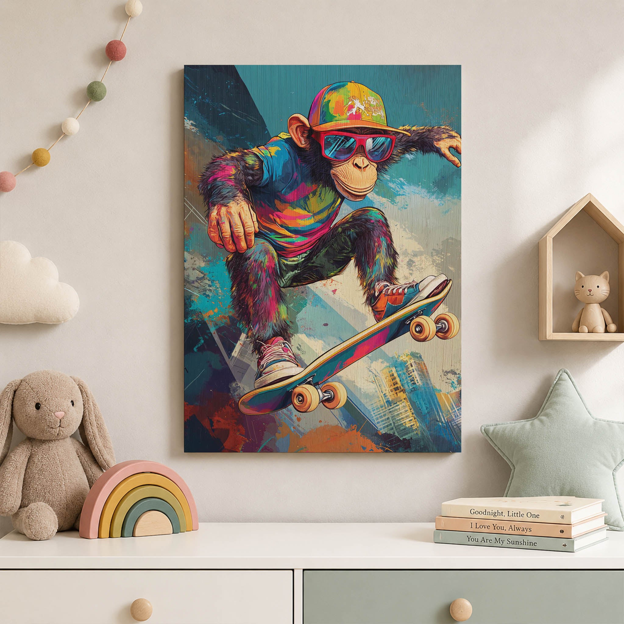 Cool Monkey Wood Print by OnWood Australia