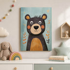 Cute Cartoon Bear Wood Print by OnWood Australia